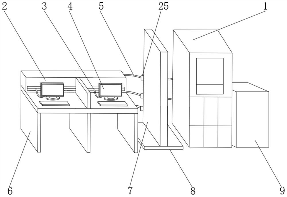 Double-layer data center structured wiring system convenient to manage and maintain