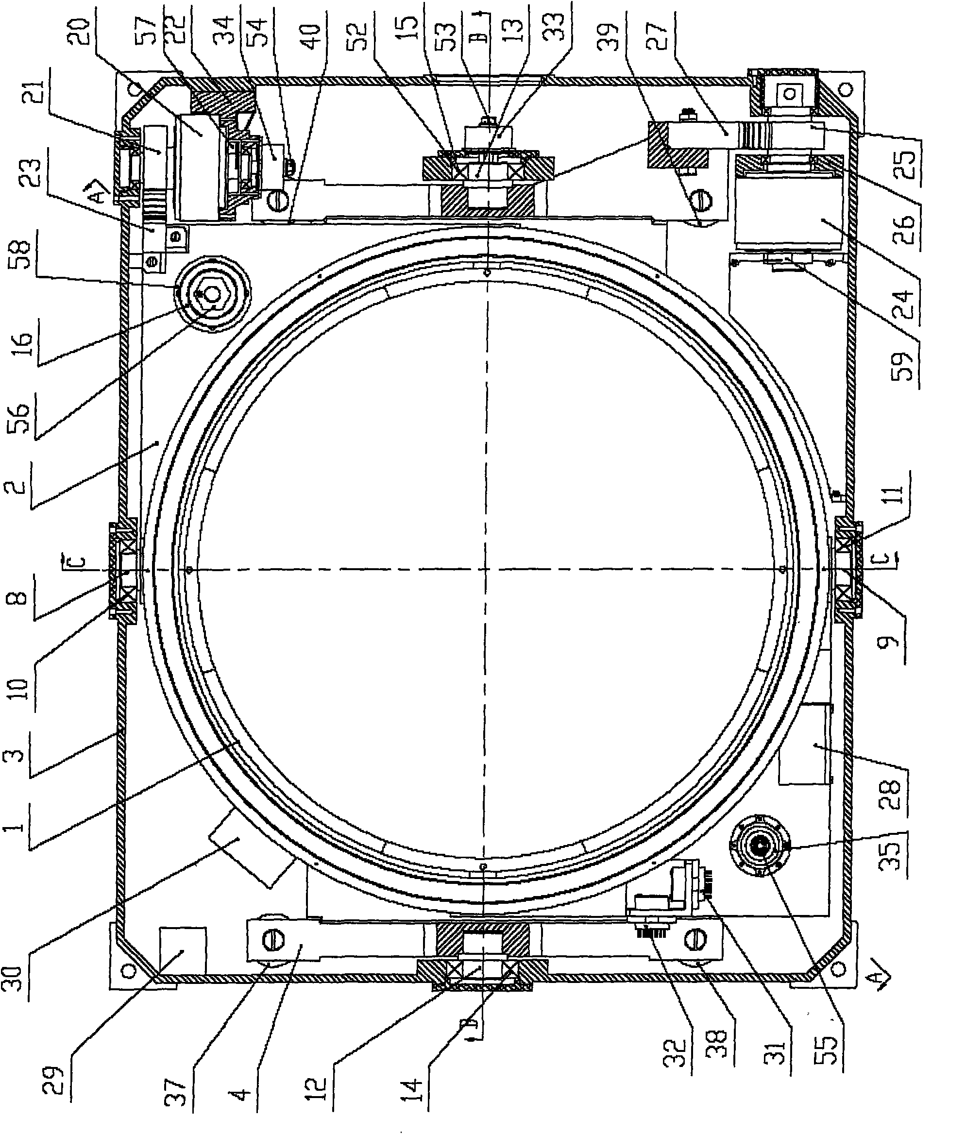 Aerophotography gyrostabilized platform with three freedom degrees and large load