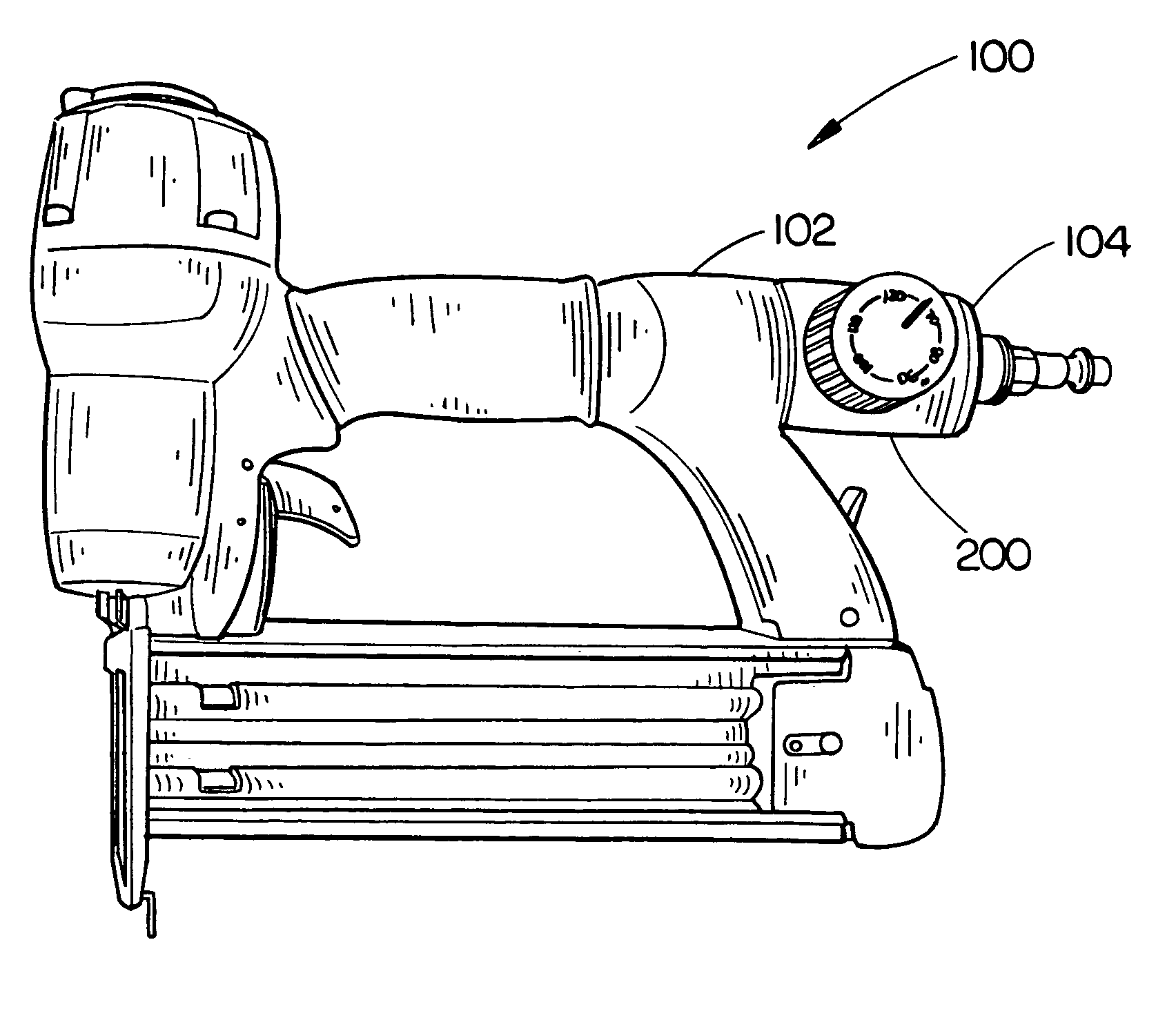 Integrated air tool and pressure regulator