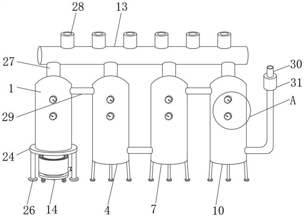 Series reheating type negative pressure boiler