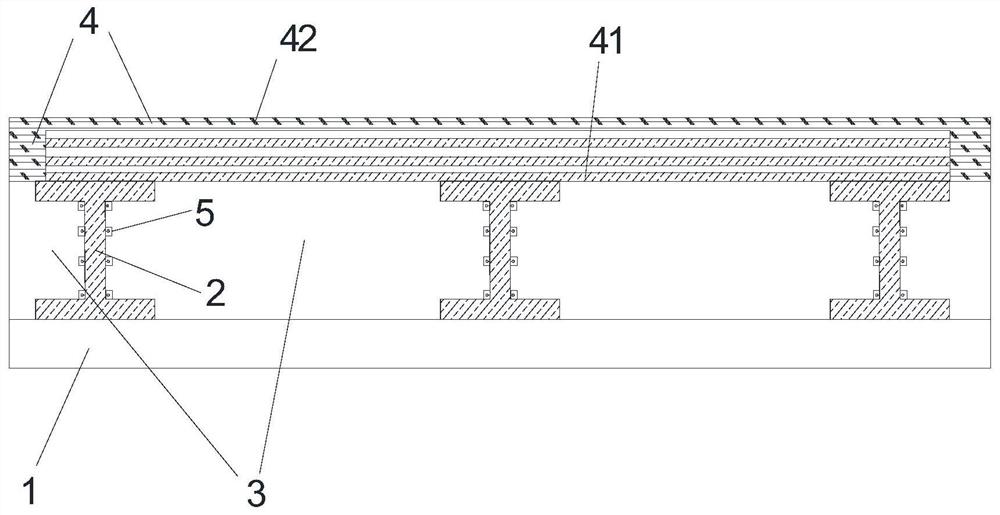 Efficient damping type composite floor structure