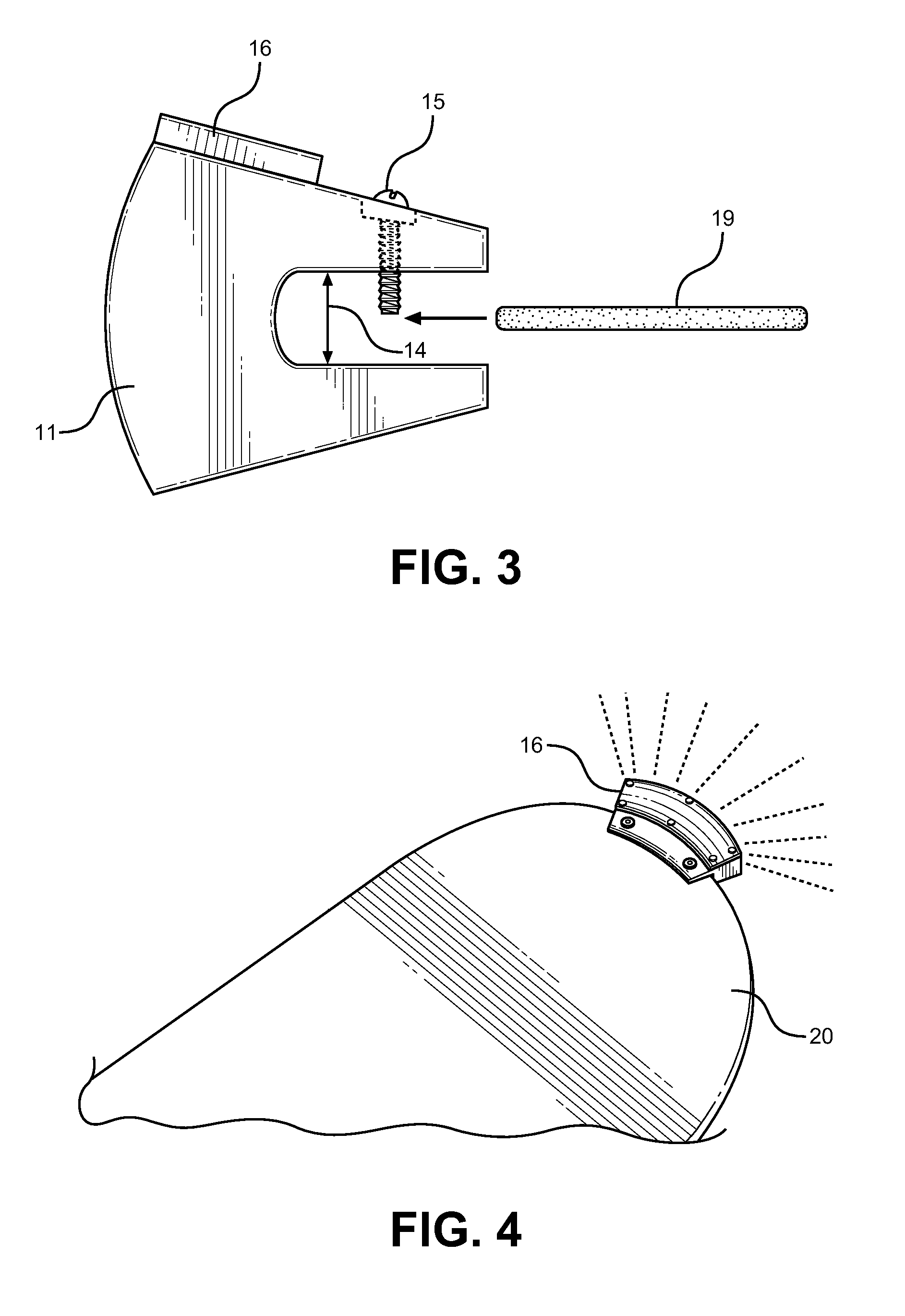 Ski or snowboard mountable light-emitting safety device