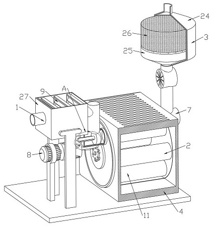 Tail gas treatment device for reducing Vocs in tail gas of pesticide production workshop