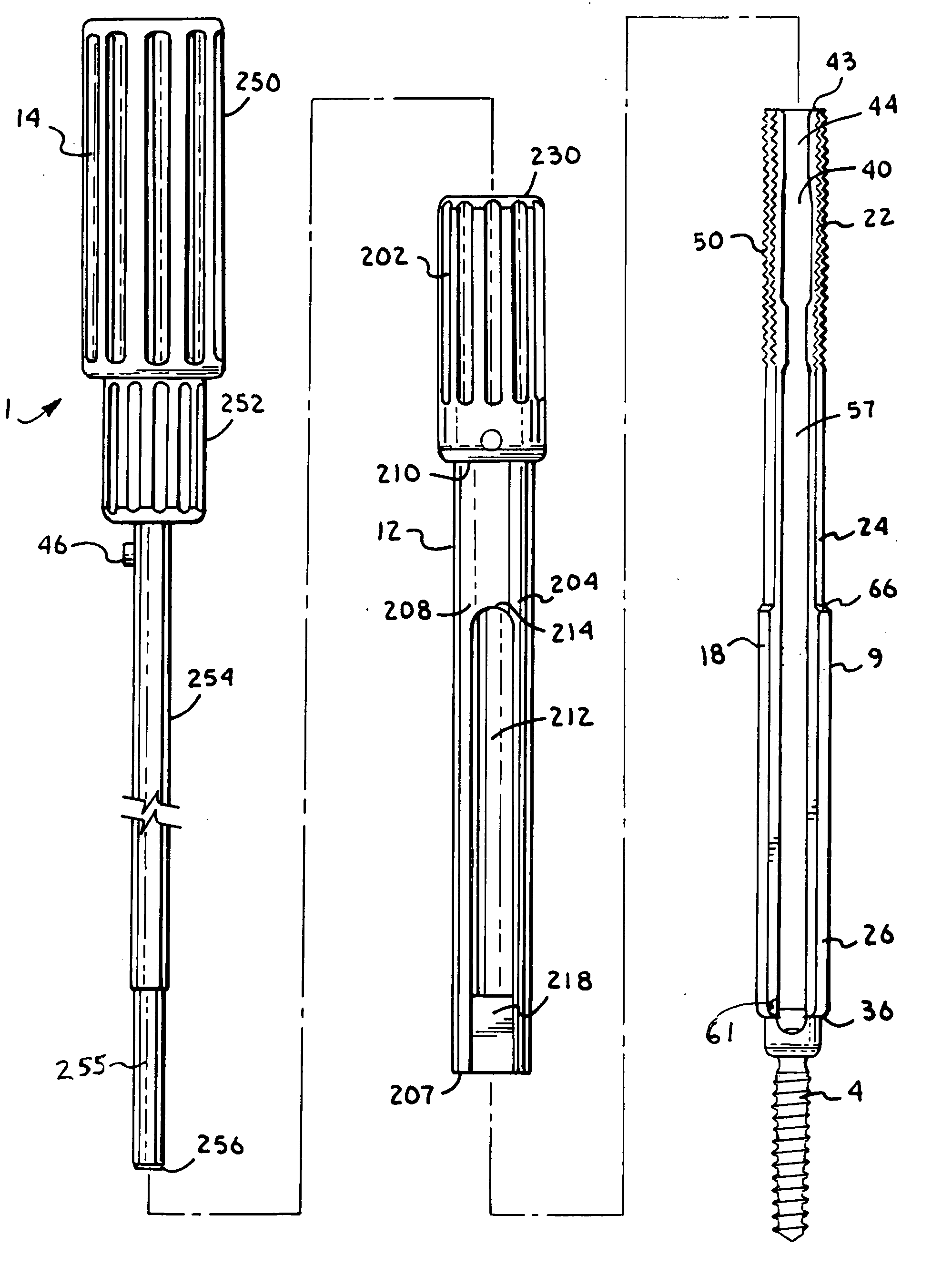 Spinal fixation tool attachment structure