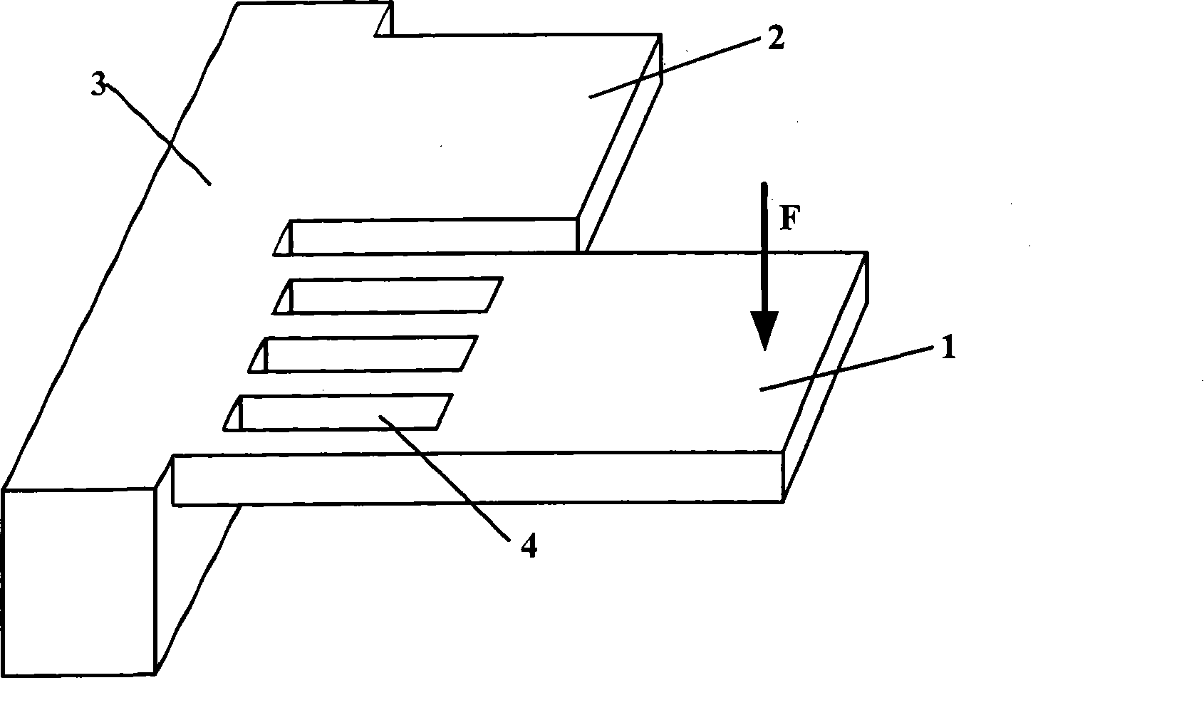 Piezoresistive micro-cantilever beam sensor based on suture stress concentration and manufacture method