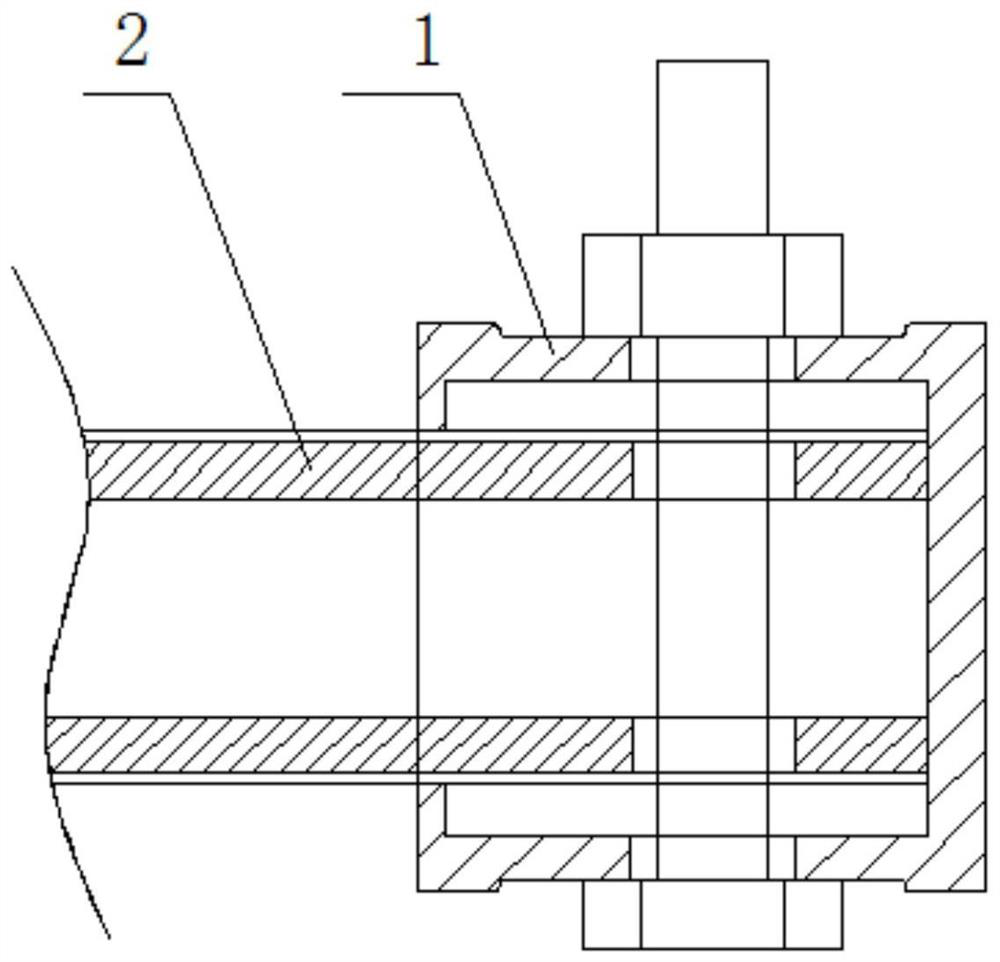 Support and hanger bottom supporting arm connecting device