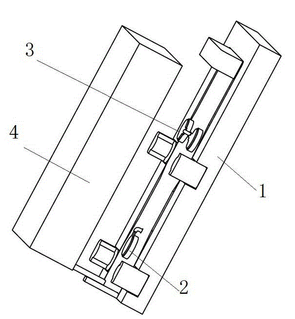 Detecting device suitable for detecting whether electric energy meter is put in place or not