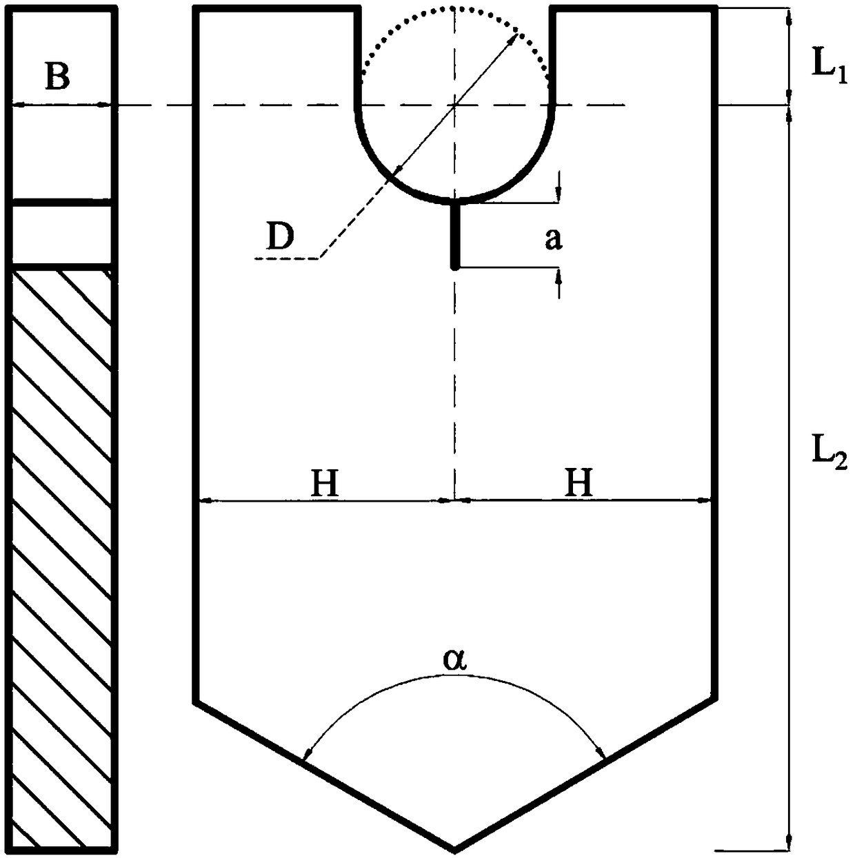 Testing method for dynamic crack arrest toughness of I-type crack under middle-low speed impact load