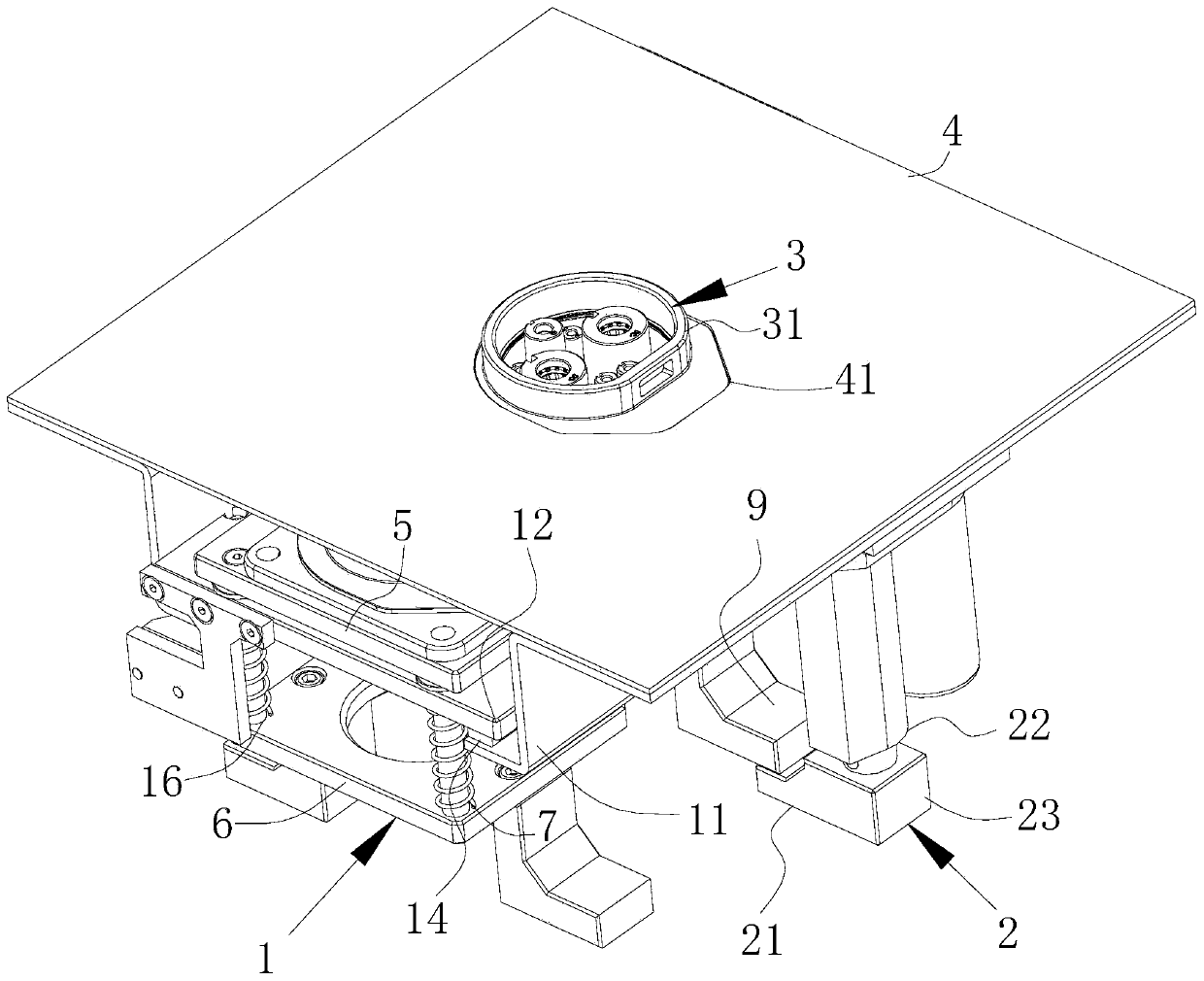 Vehicle switching structure and new energy vehicle