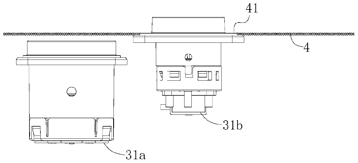 Vehicle switching structure and new energy vehicle