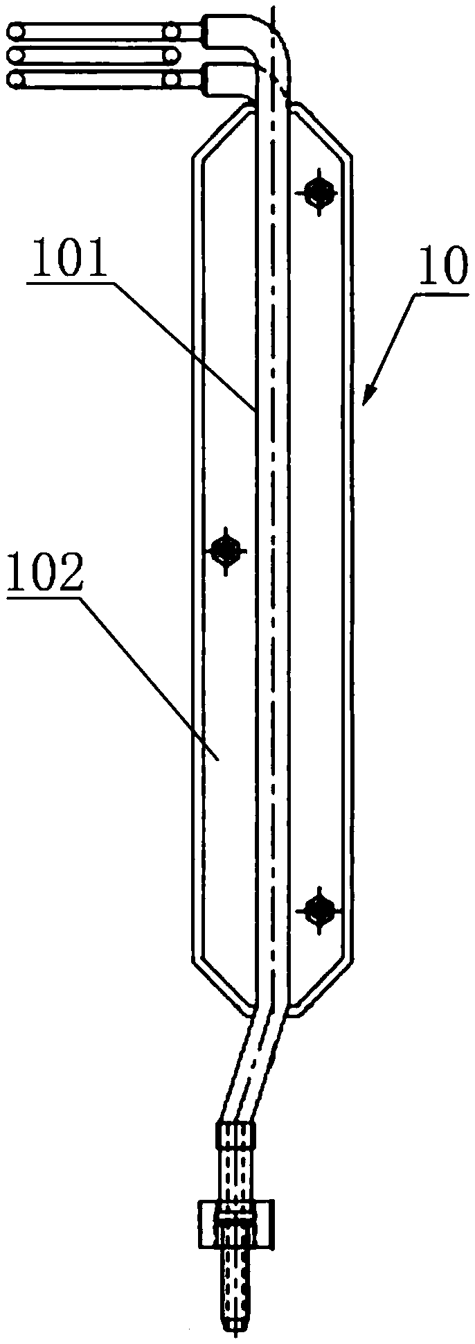 Device for testing spectral emissivity of material in high-temperature direction