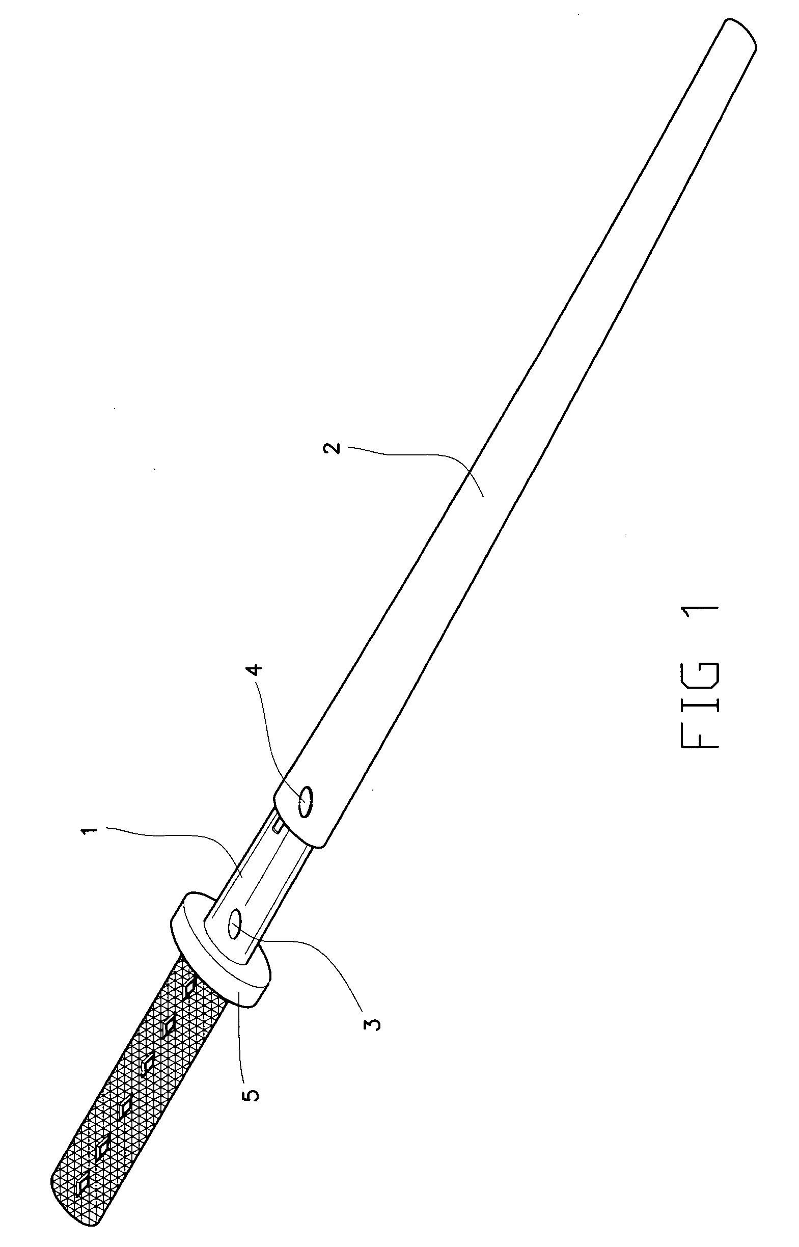 Structure for fastening sword blade to scabbard