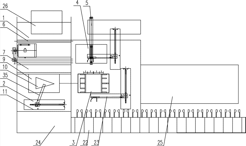 An origami machine for lining paper packaging of medical gloves