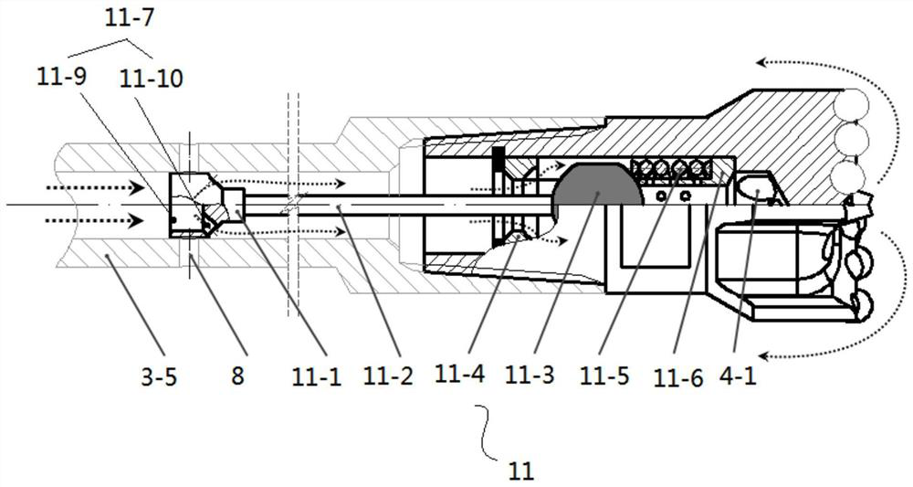 A directional drilling tool and drilling method for preventing and controlling water holes under high water pressure jacking water in coal mines