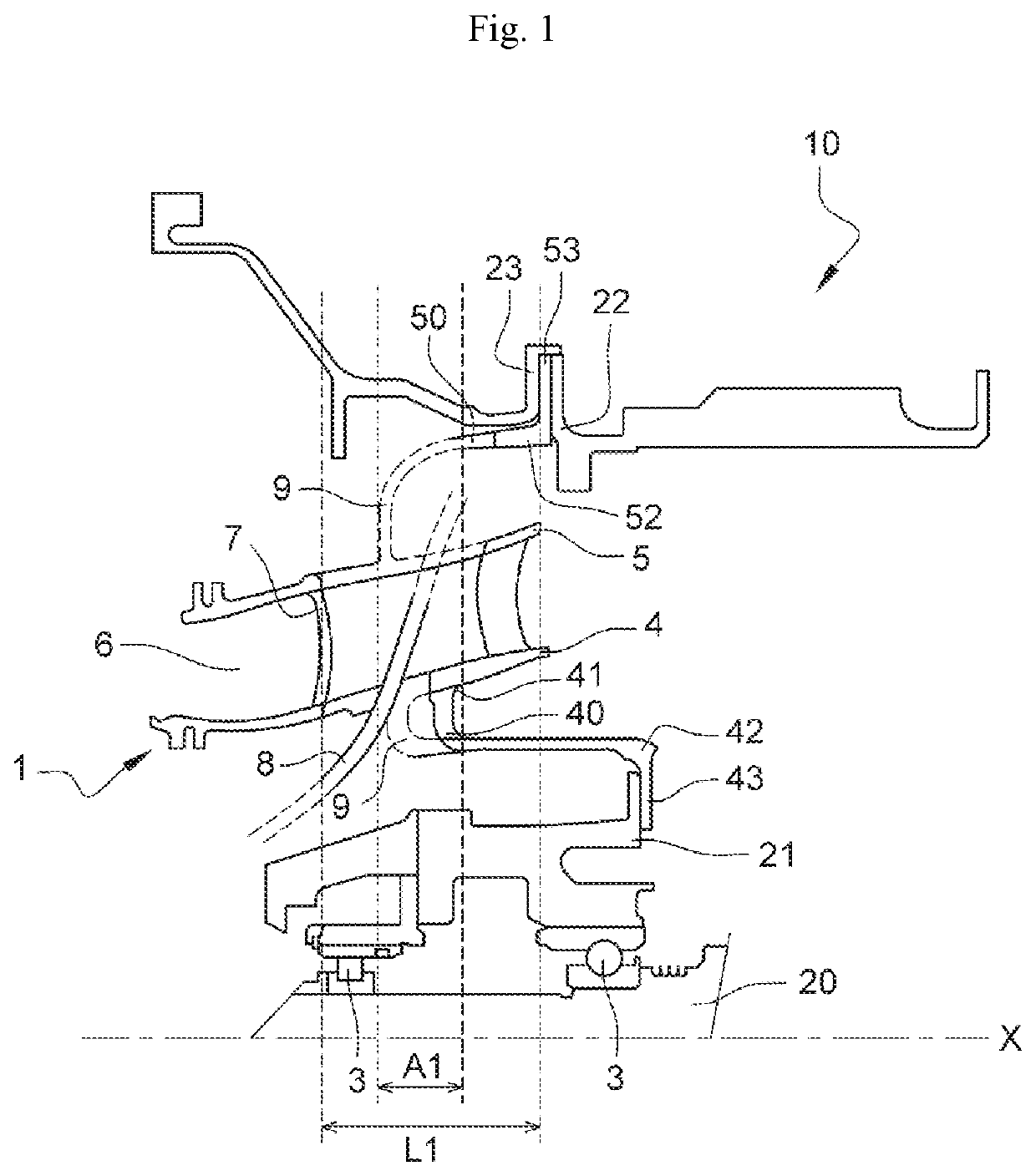 Annular component for supporting a turbine engine bearing