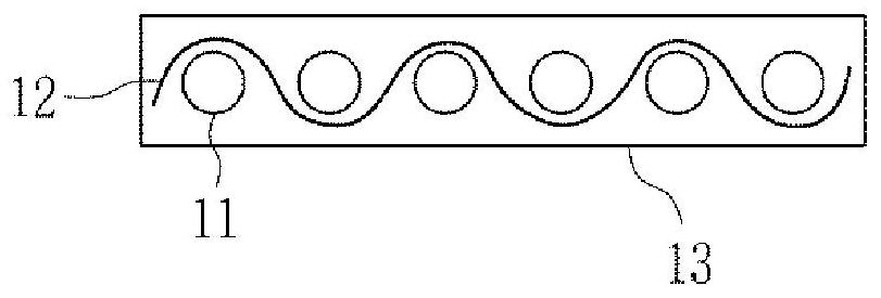 Tire comprising fabric strip