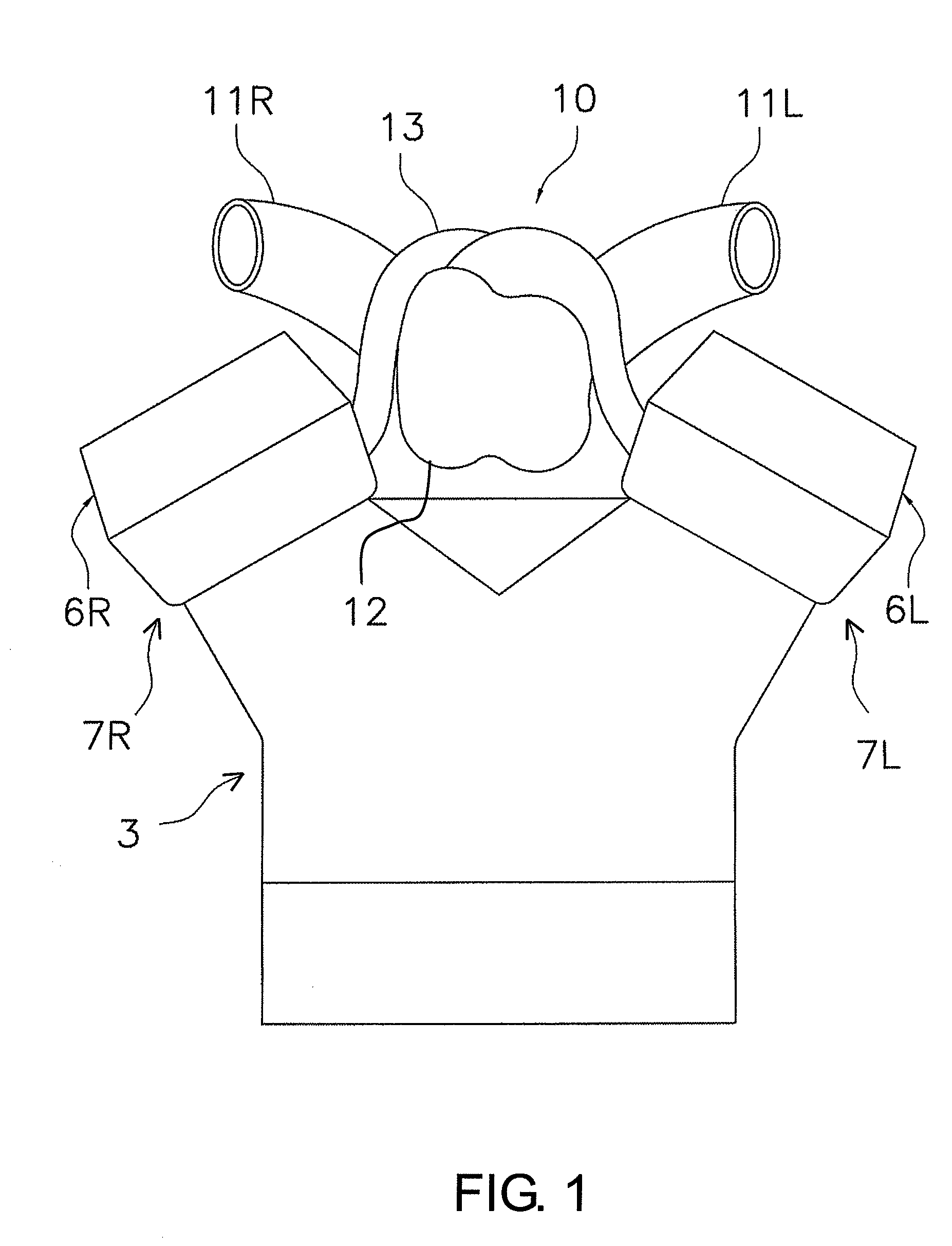 V-type engine air intake device