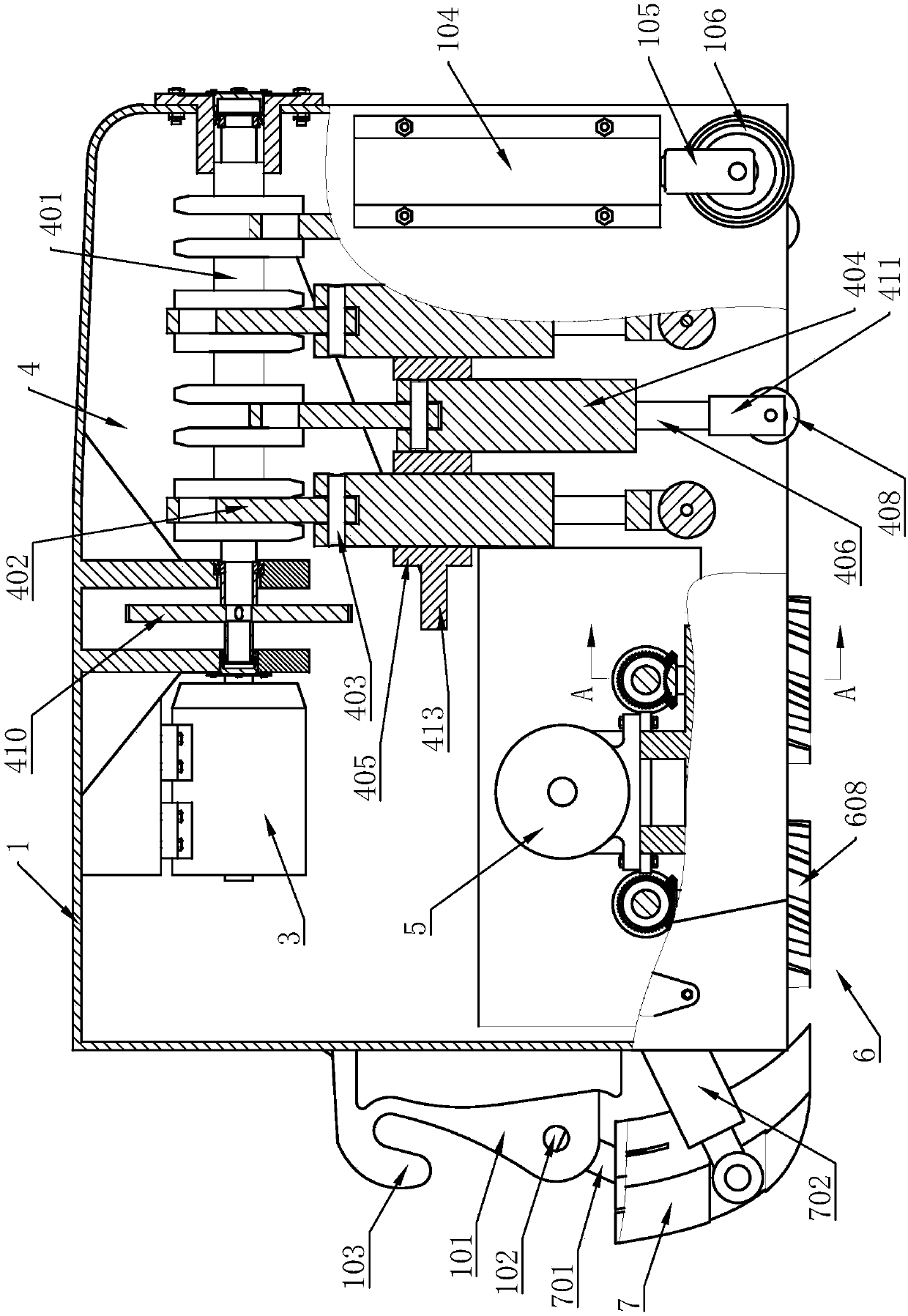 Deicing device based on loading machine platform