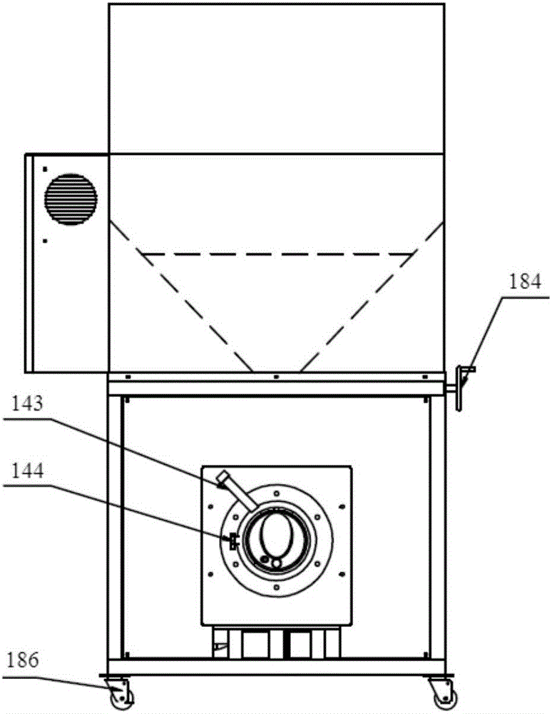 Combustion air supply system in biomass combustion furnace, combustion furnace and heating device