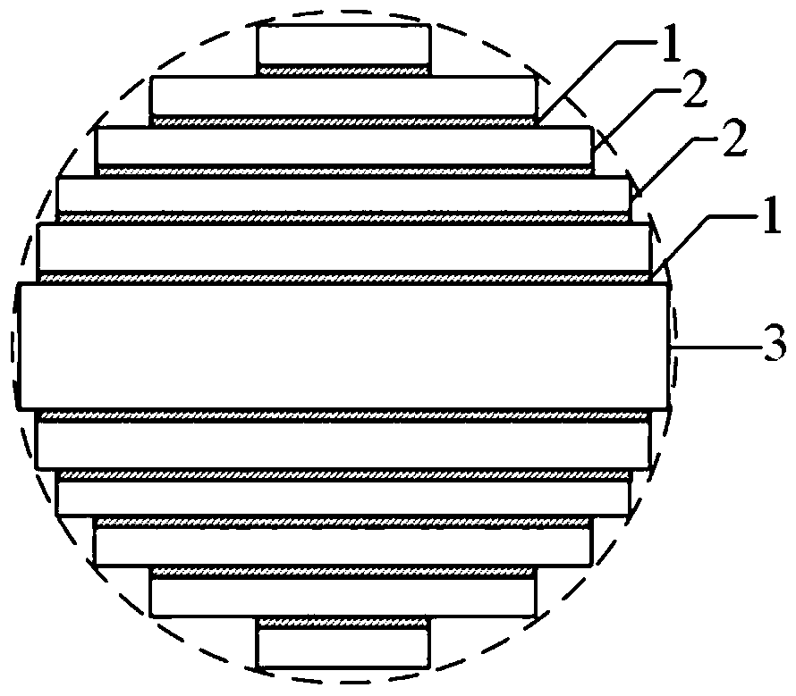 A fiber sandwich transformer core and its stacking method