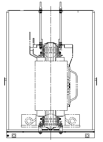 Dry-type transformer housing fixing structure