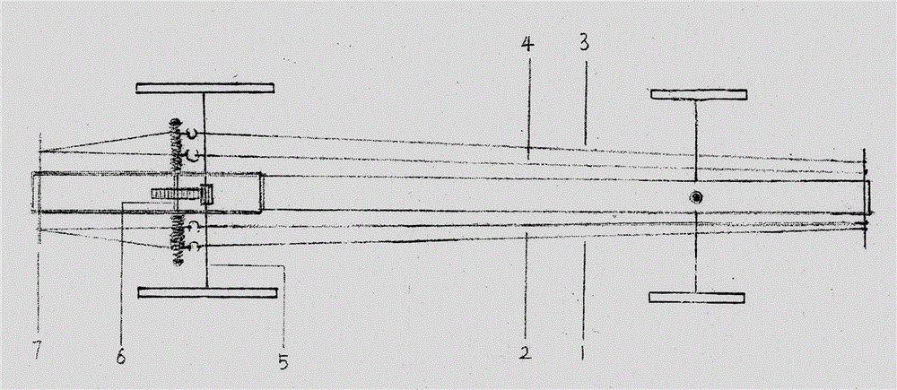 Shortened version pulling rope motor car