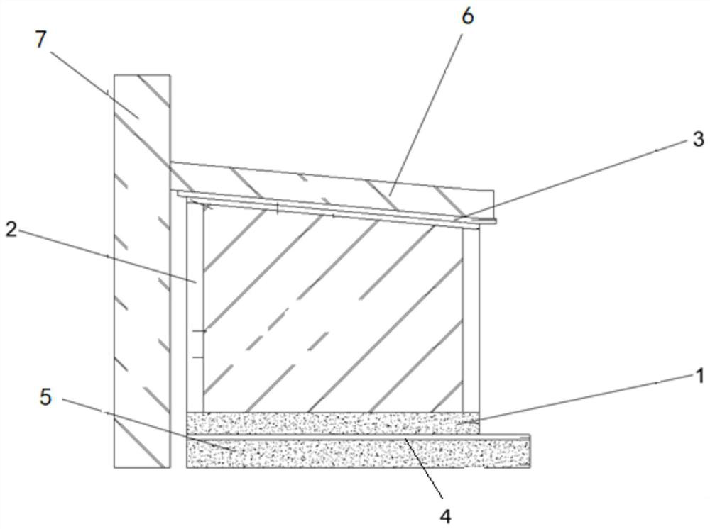 Construction method for preventing ramp for disabled people outside residential building from sinking in constructional engineering