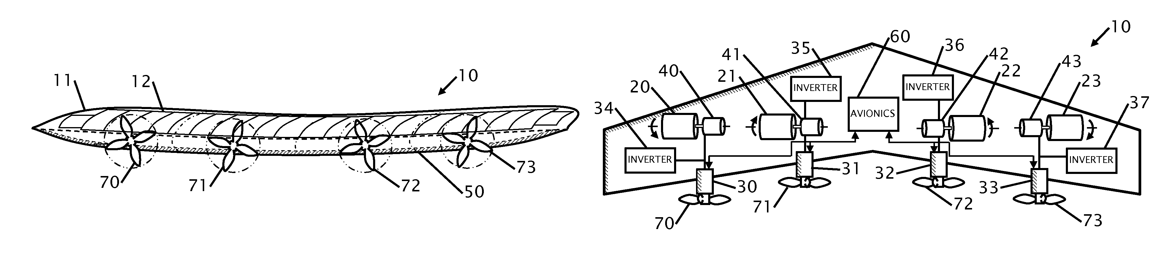 Solar powered wing vehicle using flywheels for energy storage