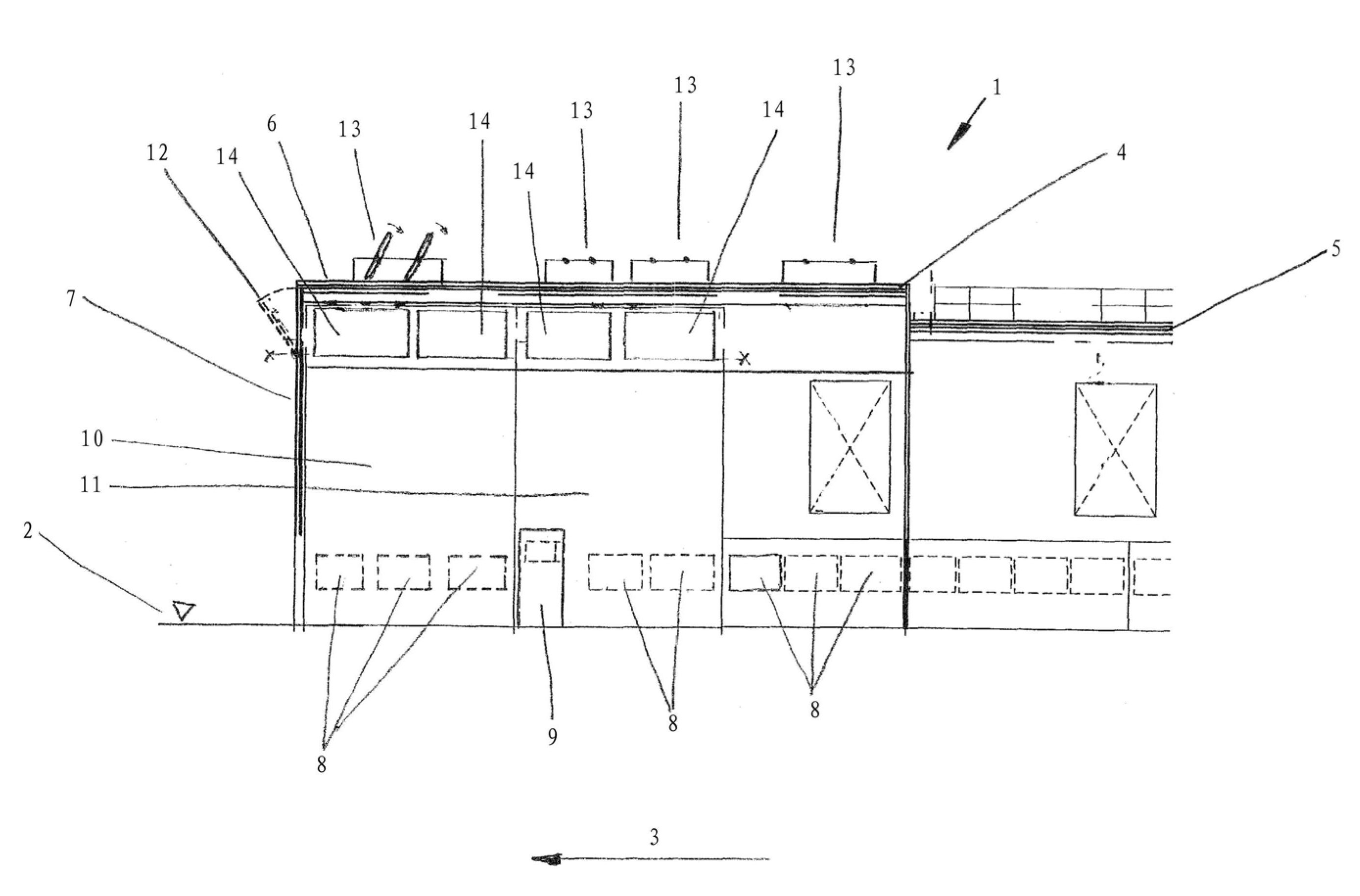 Device for producing a material web