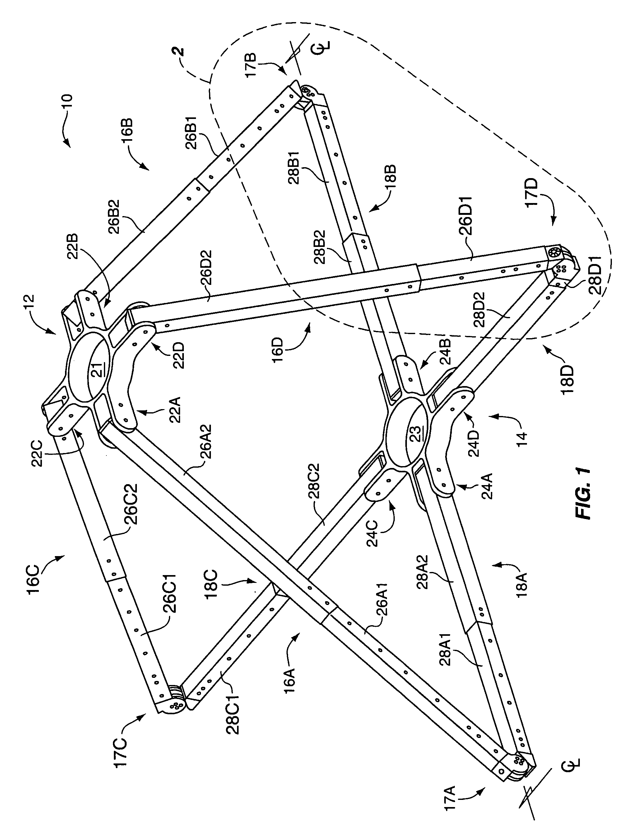 Multi-purpose upright support stand with leg assemblies having hinge-fitting