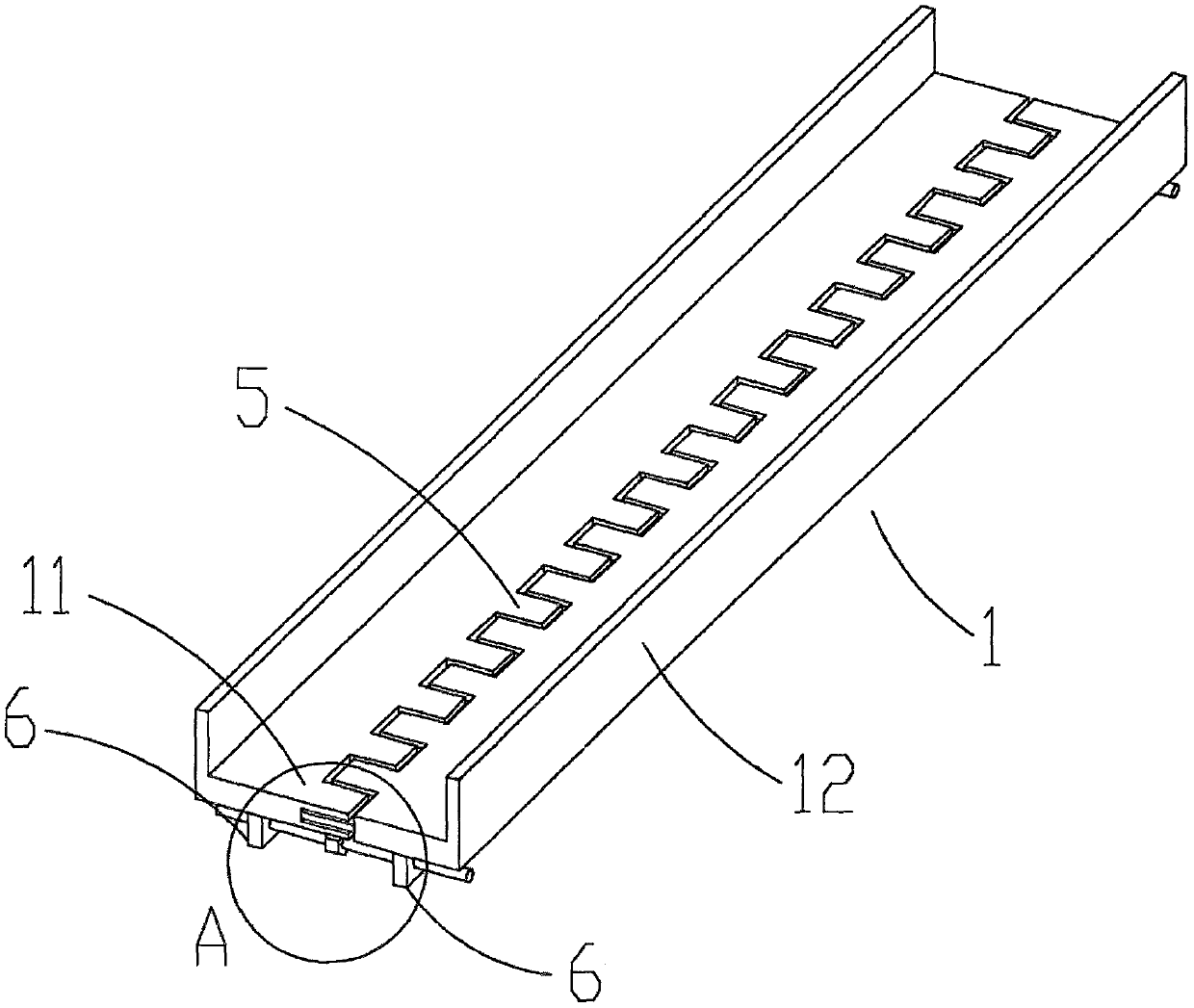 Width-variable optical fiber channel