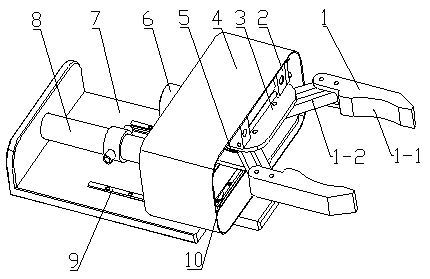 Cutter-changing machine clamping claw for single hob of shield machine