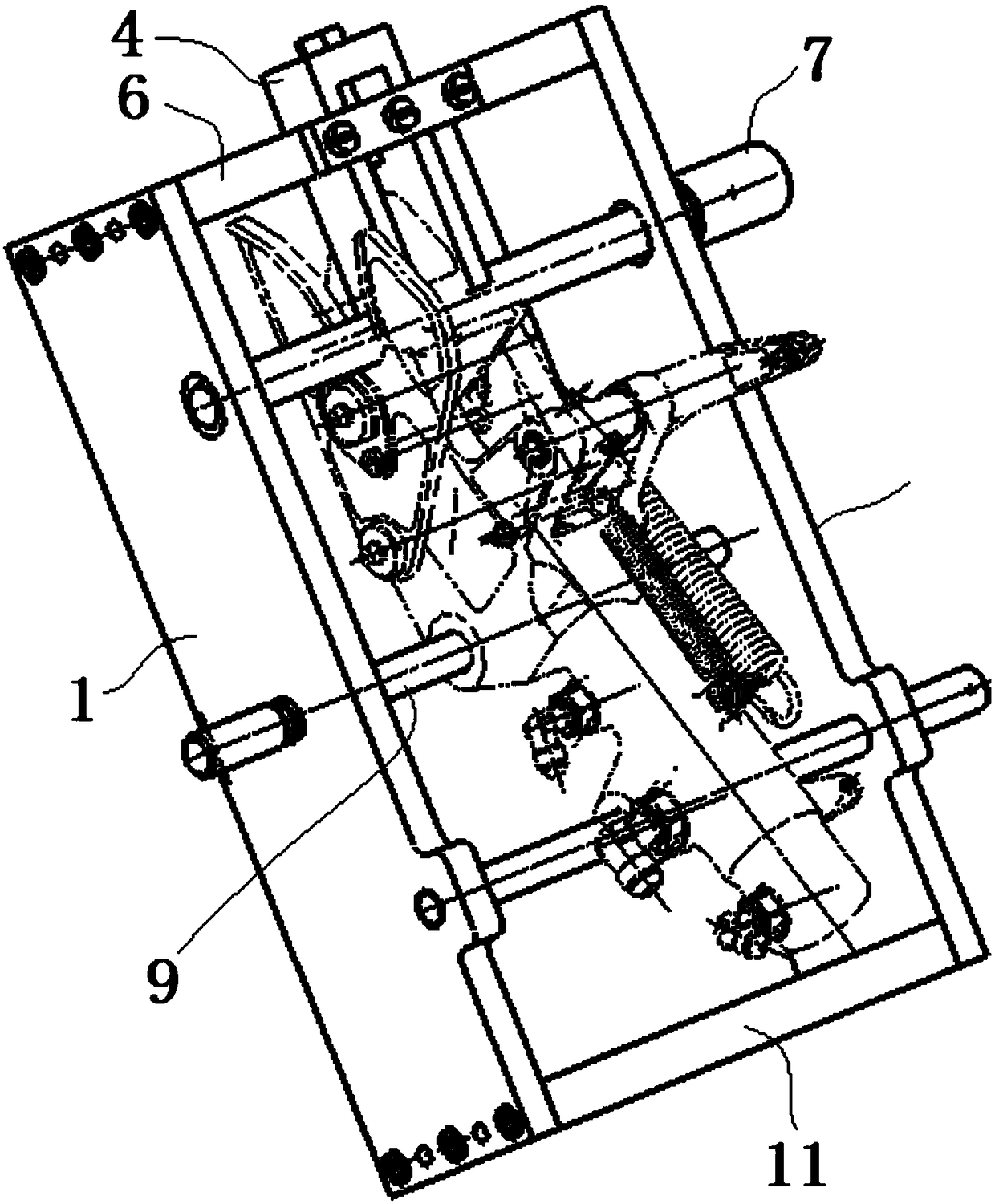 An uplock gap detection device and a detection assembly method