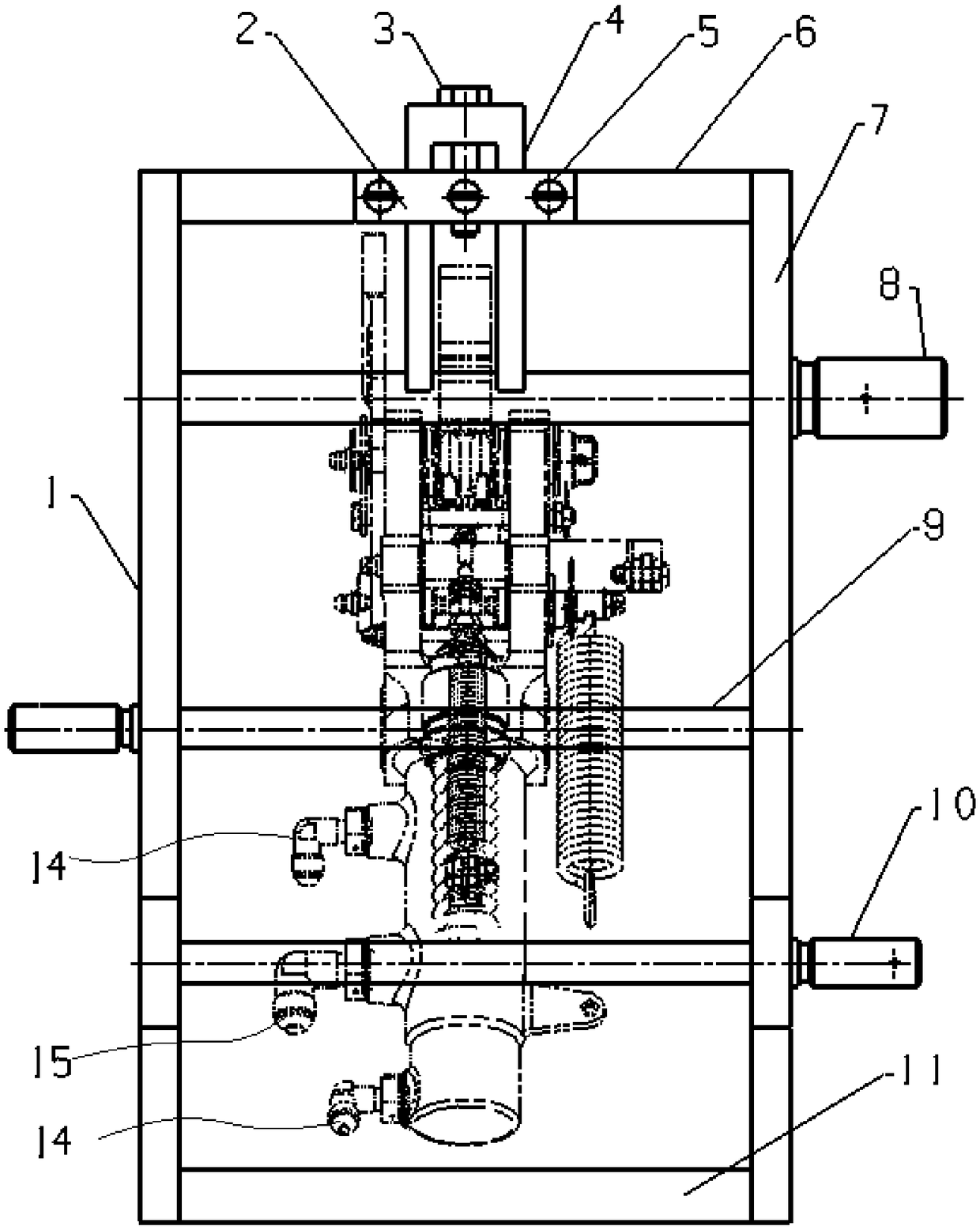 An uplock gap detection device and a detection assembly method