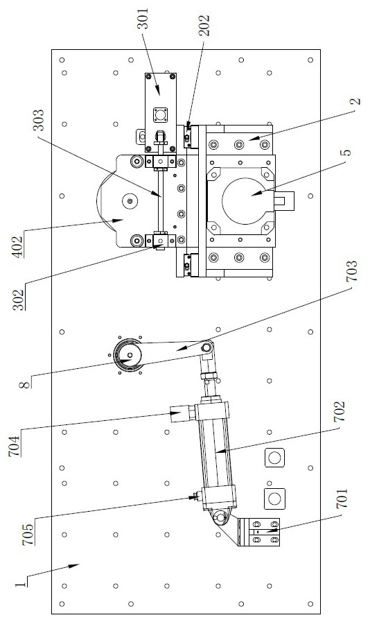 Online deviation rectifying and material pressing assembly for material roll unwinding