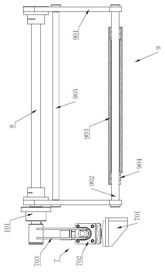 Online deviation rectifying and material pressing assembly for material roll unwinding