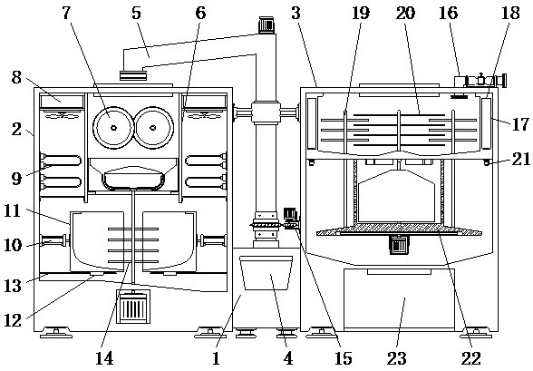 Antibacterial feed processing device for healthy livestock and poultry breeding and preparation process