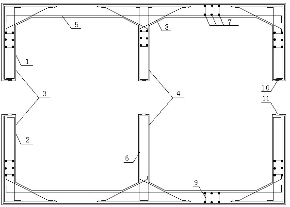 Up-down blocking type prefabricated assembled lining structure for open cut tunnel and construction method