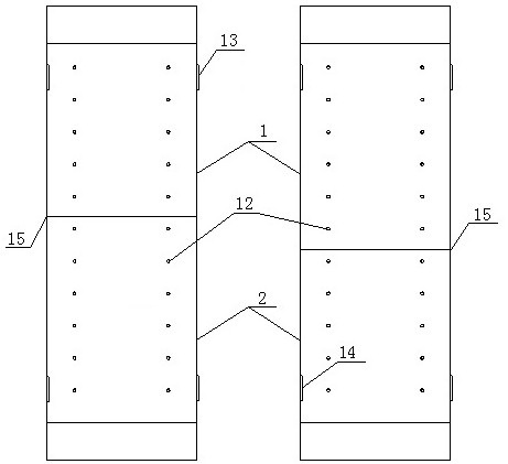 Up-down blocking type prefabricated assembled lining structure for open cut tunnel and construction method