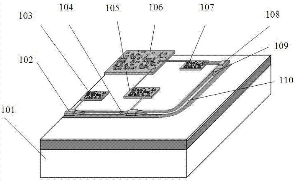 Silica-based photoelectric foreign substance integrating method and silica-based photoelectric foreign substance integrating chip