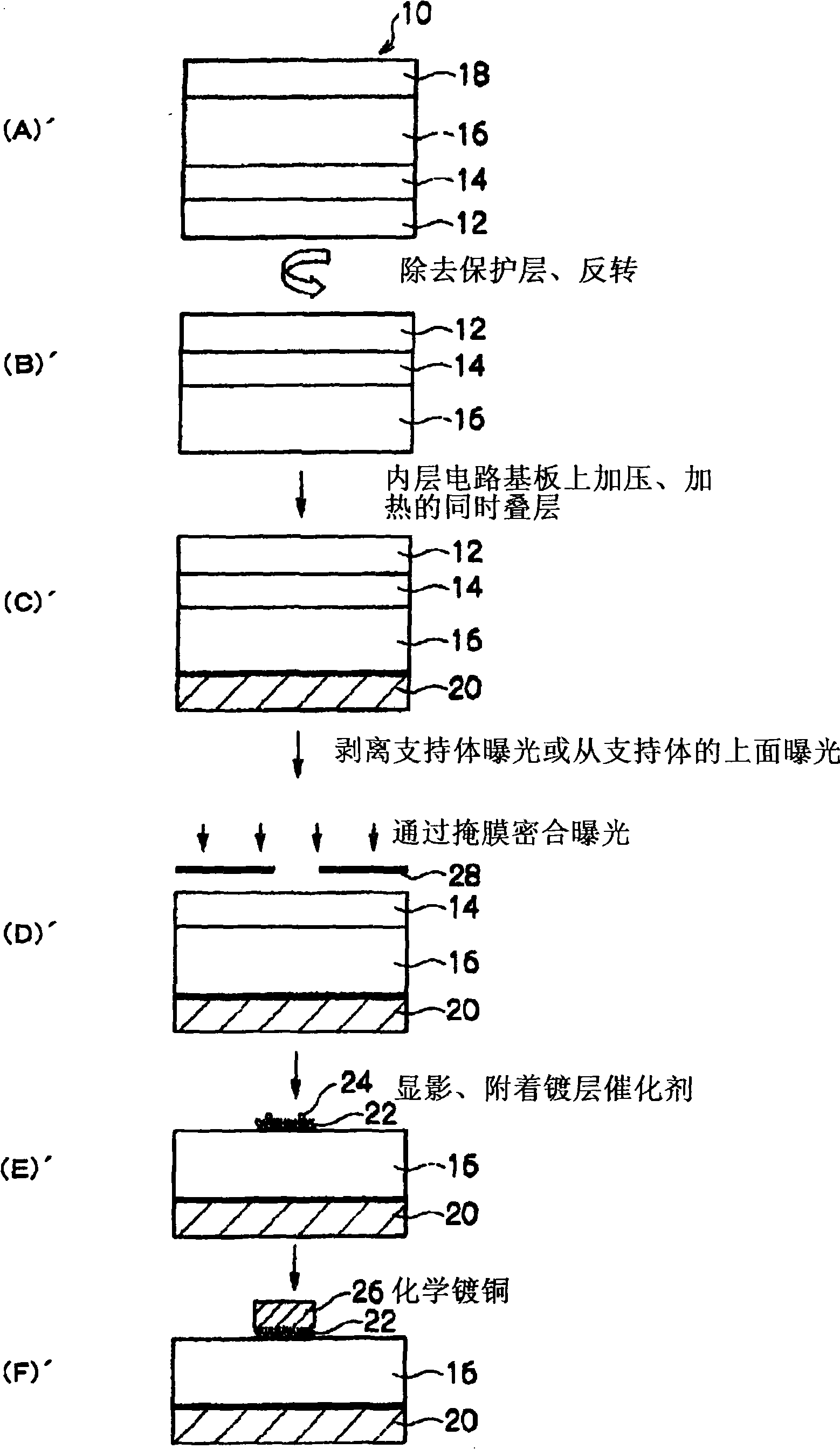 Laminate for printed wiring board, printed wiring board using same, method for manufacturing printed wiring board, electrical component, electronic component, and electrical device