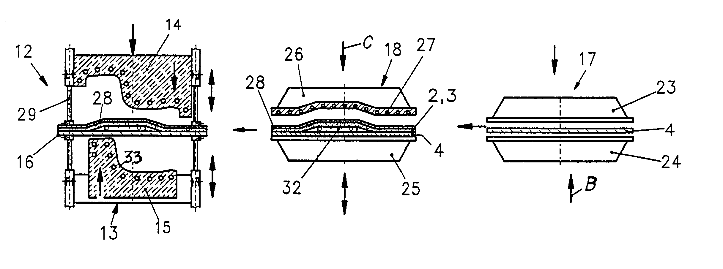 Method and apparatus for making a trim component with a foam core having a smoothly varying thickness