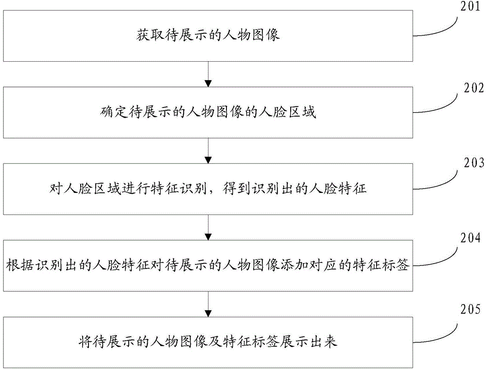 Figure image display method and apparatus