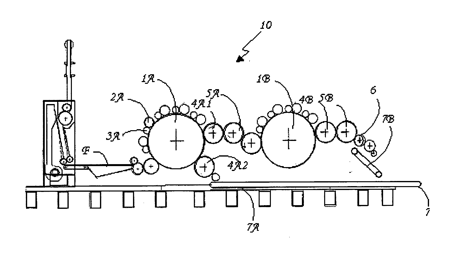 Machine for making a non-woven fibrous web