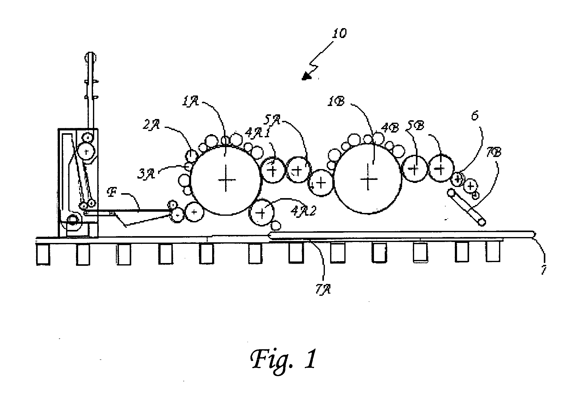 Machine for making a non-woven fibrous web