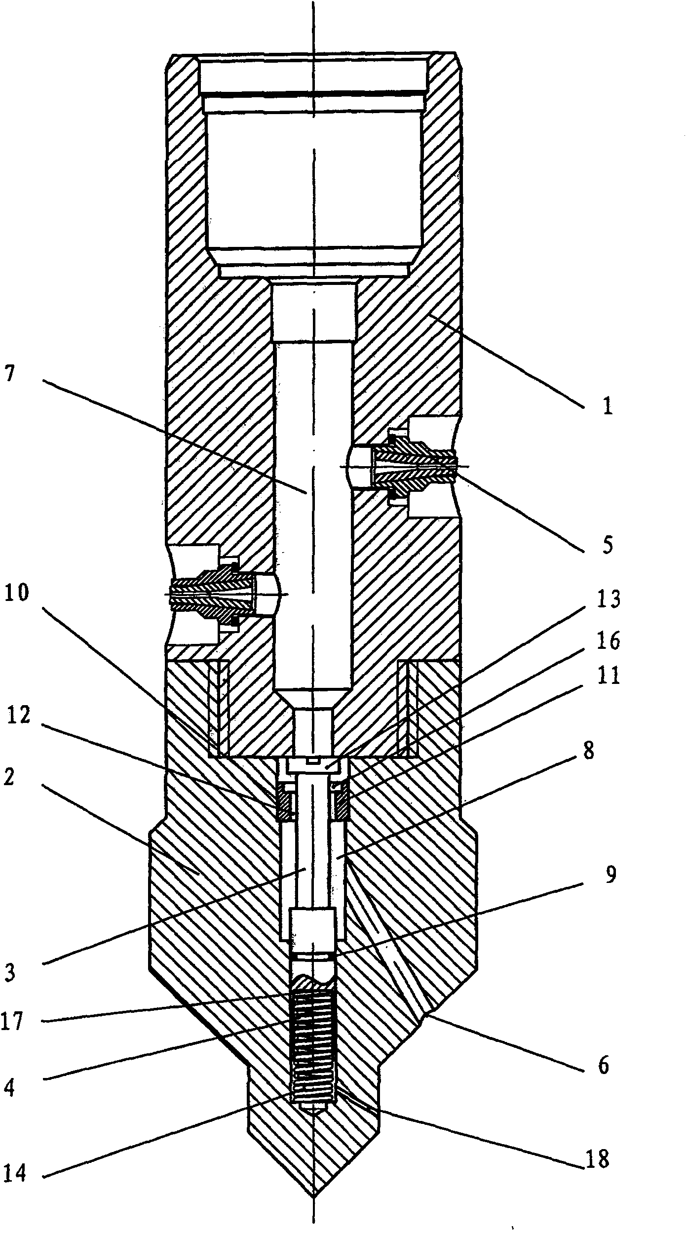 Drilling, spraying, injection integral enlarging anchor rod construction method