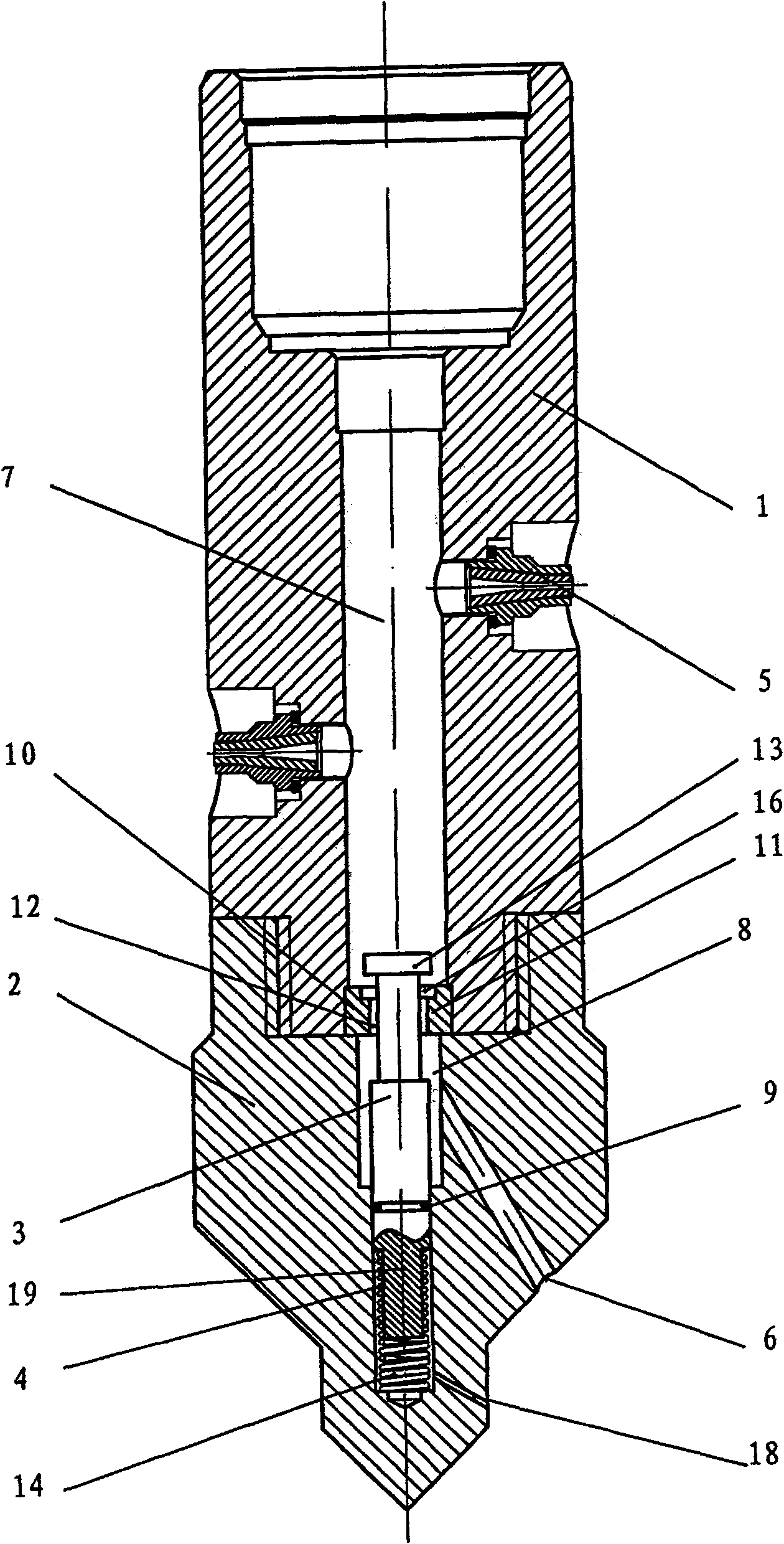 Drilling, spraying, injection integral enlarging anchor rod construction method