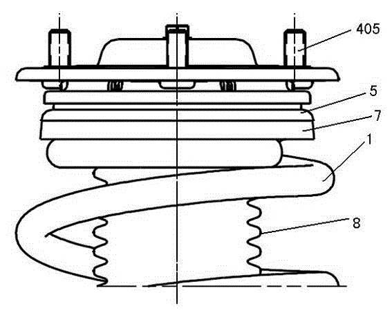 Separation buffering type shock absorber strut and automobile