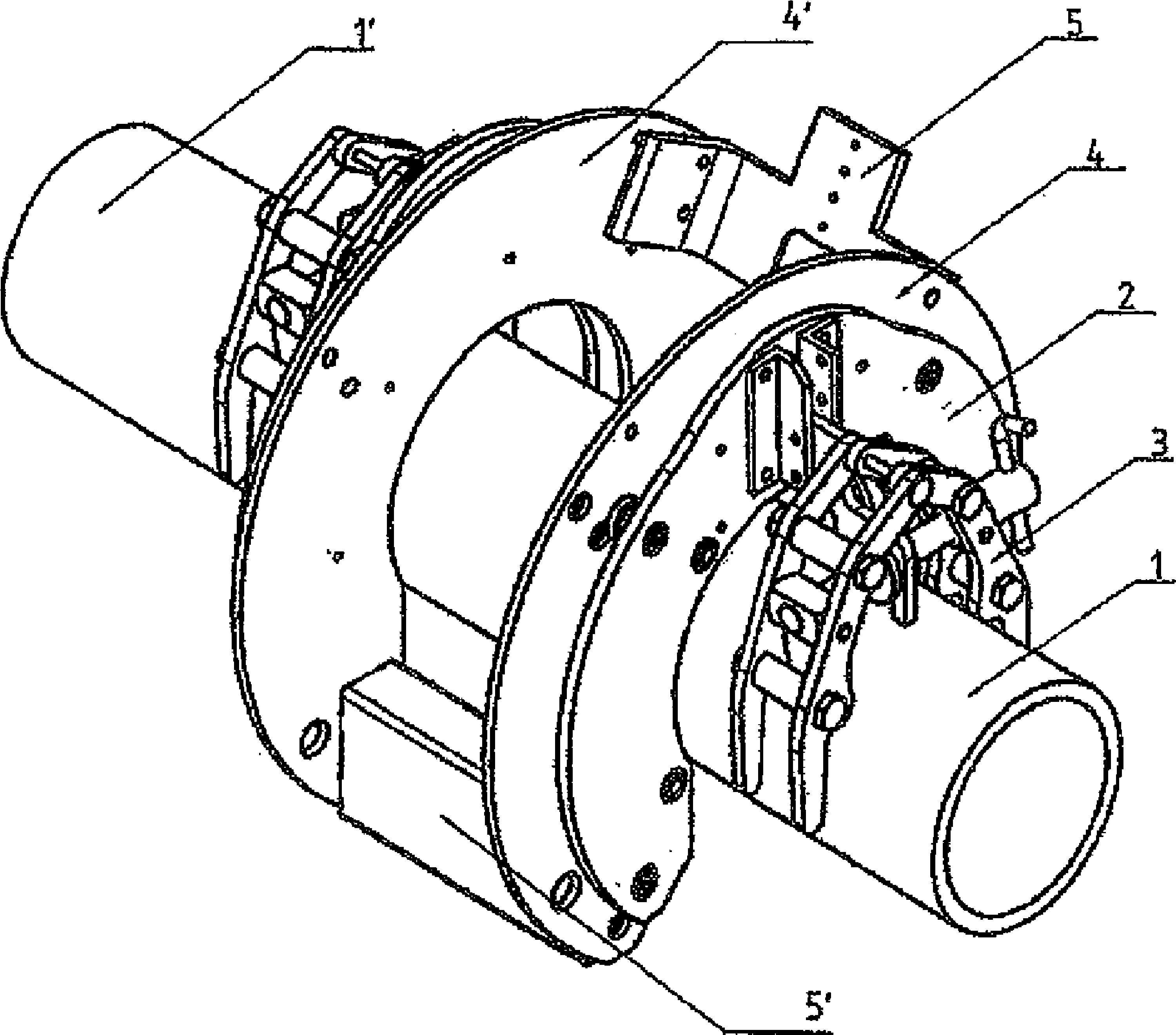 Device for connecting the ends of pipes made of steel by means of an orbital welding process