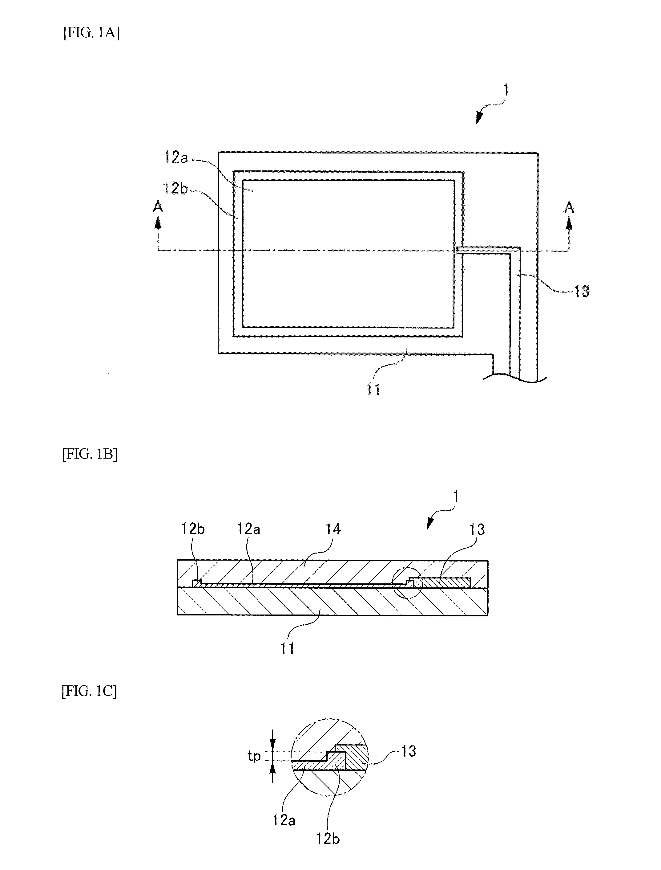 Transparent electrode capacitance sensor and process for manufacturing the same